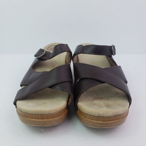 Dansko Dark Brown Leather Sandals - Picture 4 of 10